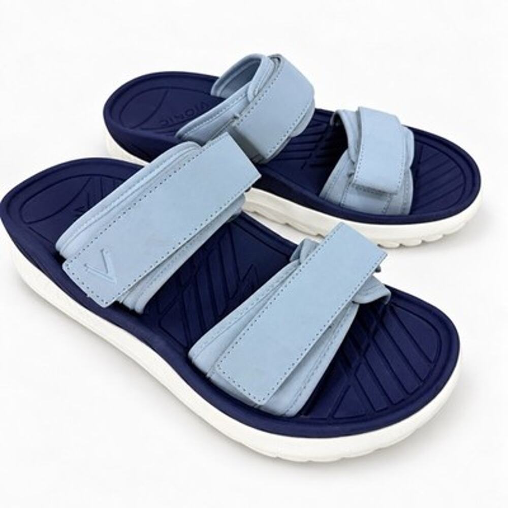 Vionic Renewal Recovery Sandals Women 10 Men 8.5 Blue Adjustable Comfort Unisex